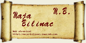 Maja Bilinac vizit kartica
